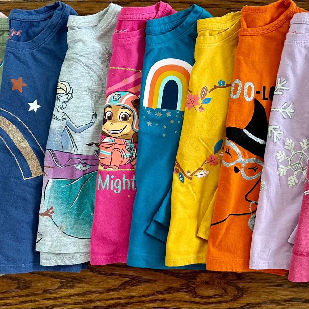Size 4T Girls Long Sleeve Shirts (18 Total Shirts)